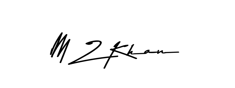 Make a beautiful signature design for name M Z Khan. With this signature (Asem Kandis PERSONAL USE) style, you can create a handwritten signature for free. M Z Khan signature style 9 images and pictures png