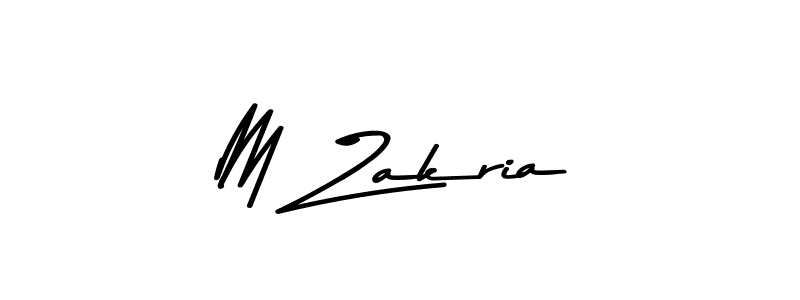 How to make M Zakria name signature. Use Asem Kandis PERSONAL USE style for creating short signs online. This is the latest handwritten sign. M Zakria signature style 9 images and pictures png