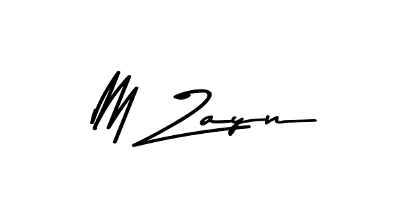 Create a beautiful signature design for name M Zayn. With this signature (Asem Kandis PERSONAL USE) fonts, you can make a handwritten signature for free. M Zayn signature style 9 images and pictures png