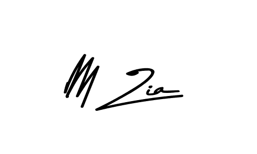 How to make M Zia name signature. Use Asem Kandis PERSONAL USE style for creating short signs online. This is the latest handwritten sign. M Zia signature style 9 images and pictures png