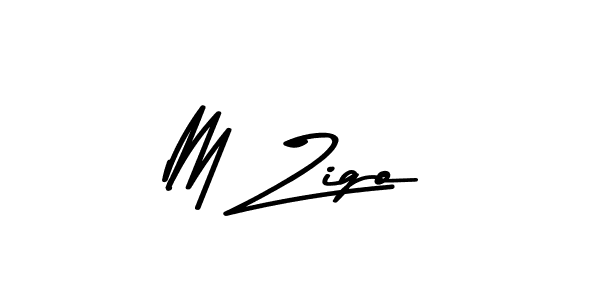 Design your own signature with our free online signature maker. With this signature software, you can create a handwritten (Asem Kandis PERSONAL USE) signature for name M Zigo. M Zigo signature style 9 images and pictures png