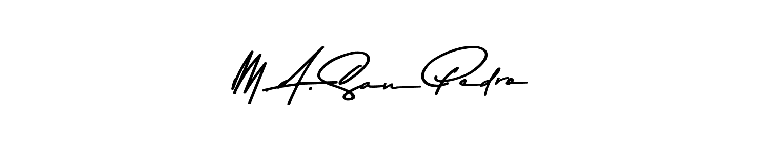 Check out images of Autograph of M. A. San Pedro name. Actor M. A. San Pedro Signature Style. Asem Kandis PERSONAL USE is a professional sign style online. M. A. San Pedro signature style 9 images and pictures png