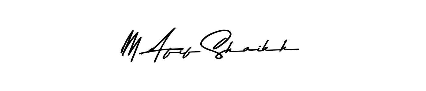 Use a signature maker to create a handwritten signature online. With this signature software, you can design (Asem Kandis PERSONAL USE) your own signature for name M. Afif Shaikh. M. Afif Shaikh signature style 9 images and pictures png