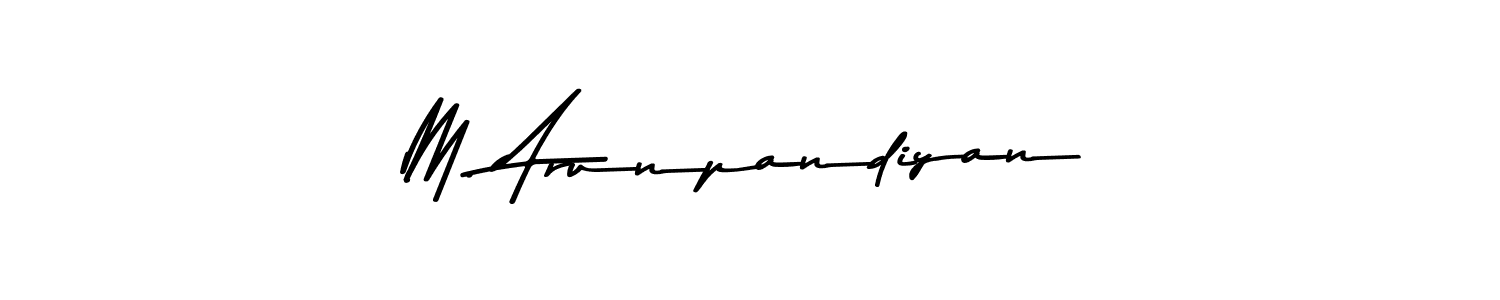 Use a signature maker to create a handwritten signature online. With this signature software, you can design (Asem Kandis PERSONAL USE) your own signature for name M. Arunpandiyan. M. Arunpandiyan signature style 9 images and pictures png