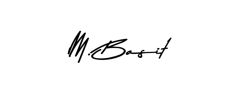 How to make M. Basit name signature. Use Asem Kandis PERSONAL USE style for creating short signs online. This is the latest handwritten sign. M. Basit signature style 9 images and pictures png