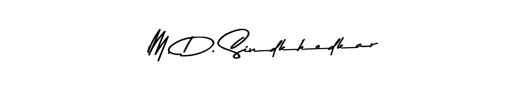 Design your own signature with our free online signature maker. With this signature software, you can create a handwritten (Asem Kandis PERSONAL USE) signature for name M. D. Sindkhedkar. M. D. Sindkhedkar signature style 9 images and pictures png