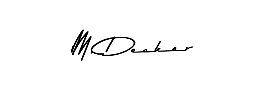 Best and Professional Signature Style for M. Decker. Asem Kandis PERSONAL USE Best Signature Style Collection. M. Decker signature style 9 images and pictures png
