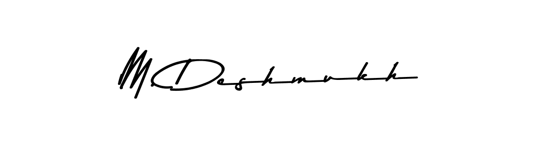 Also You can easily find your signature by using the search form. We will create M. Deshmukh name handwritten signature images for you free of cost using Asem Kandis PERSONAL USE sign style. M. Deshmukh signature style 9 images and pictures png