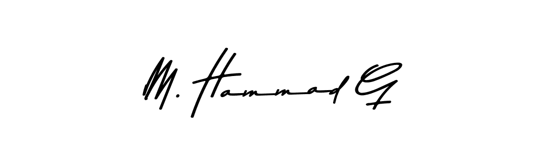 Use a signature maker to create a handwritten signature online. With this signature software, you can design (Asem Kandis PERSONAL USE) your own signature for name M. Hammad G. M. Hammad G signature style 9 images and pictures png