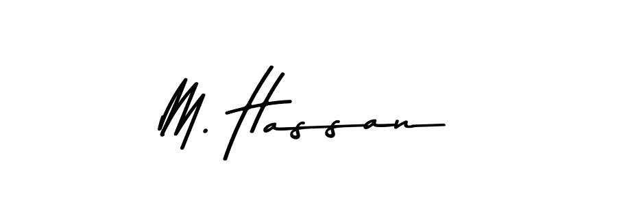 Create a beautiful signature design for name M. Hassan. With this signature (Asem Kandis PERSONAL USE) fonts, you can make a handwritten signature for free. M. Hassan signature style 9 images and pictures png
