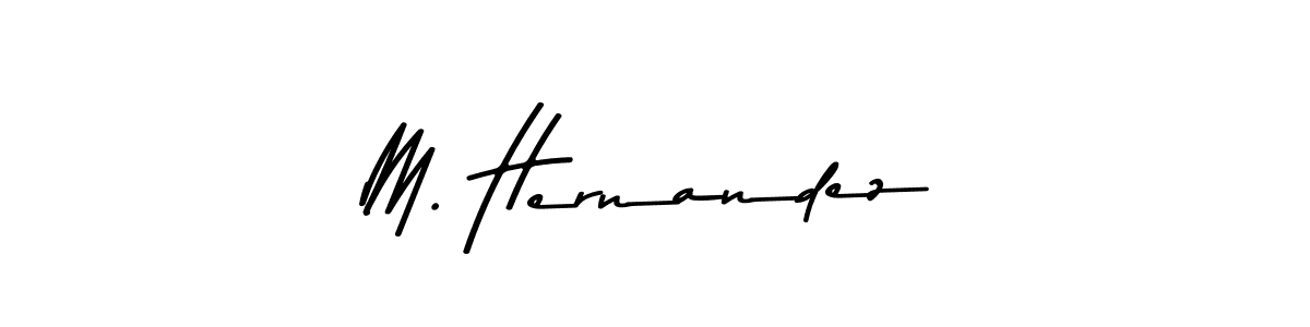 How to make M. Hernandez name signature. Use Asem Kandis PERSONAL USE style for creating short signs online. This is the latest handwritten sign. M. Hernandez signature style 9 images and pictures png