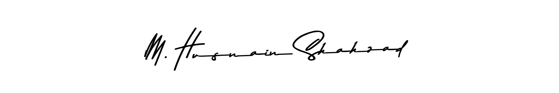 The best way (Asem Kandis PERSONAL USE) to make a short signature is to pick only two or three words in your name. The name M. Husnain Shahzad include a total of six letters. For converting this name. M. Husnain Shahzad signature style 9 images and pictures png