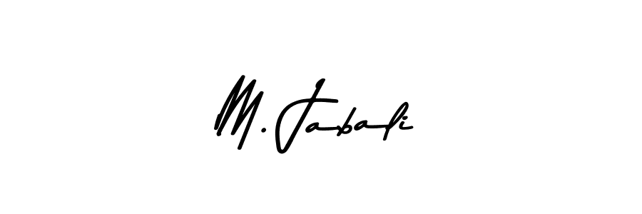 How to make M. Jabali name signature. Use Asem Kandis PERSONAL USE style for creating short signs online. This is the latest handwritten sign. M. Jabali signature style 9 images and pictures png