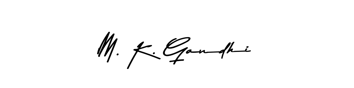 Create a beautiful signature design for name M. K. Gandhi. With this signature (Asem Kandis PERSONAL USE) fonts, you can make a handwritten signature for free. M. K. Gandhi signature style 9 images and pictures png