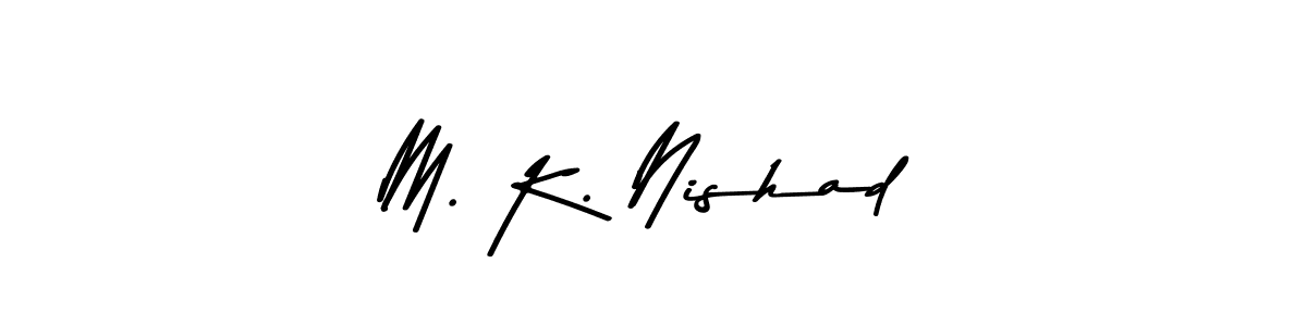 It looks lik you need a new signature style for name M. K. Nishad. Design unique handwritten (Asem Kandis PERSONAL USE) signature with our free signature maker in just a few clicks. M. K. Nishad signature style 9 images and pictures png