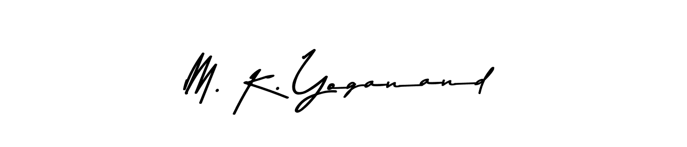 if you are searching for the best signature style for your name M. K. Yoganand. so please give up your signature search. here we have designed multiple signature styles  using Asem Kandis PERSONAL USE. M. K. Yoganand signature style 9 images and pictures png