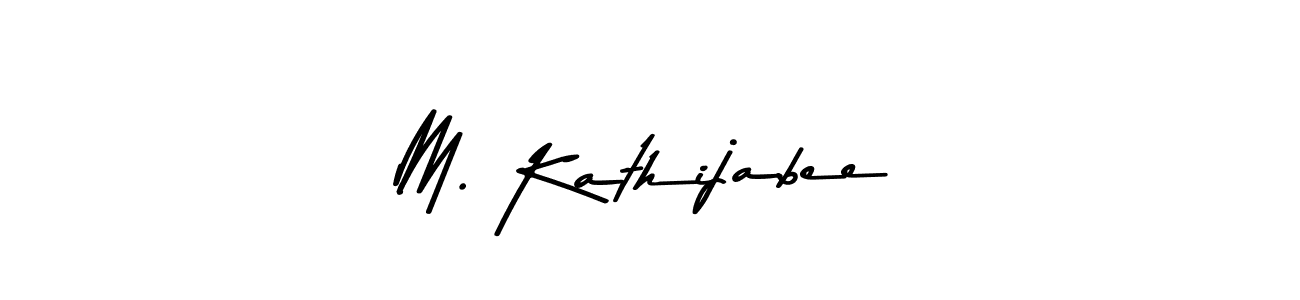 Design your own signature with our free online signature maker. With this signature software, you can create a handwritten (Asem Kandis PERSONAL USE) signature for name M. Kathijabee. M. Kathijabee signature style 9 images and pictures png