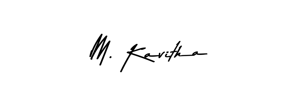 How to make M. Kavitha name signature. Use Asem Kandis PERSONAL USE style for creating short signs online. This is the latest handwritten sign. M. Kavitha signature style 9 images and pictures png