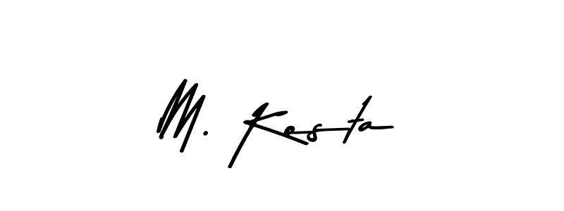 Design your own signature with our free online signature maker. With this signature software, you can create a handwritten (Asem Kandis PERSONAL USE) signature for name M. Kosta. M. Kosta signature style 9 images and pictures png