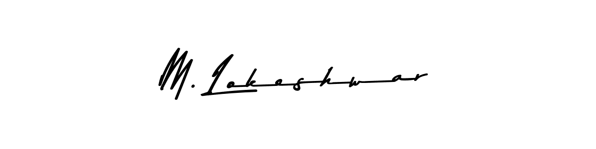 Similarly Asem Kandis PERSONAL USE is the best handwritten signature design. Signature creator online .You can use it as an online autograph creator for name M. Lokeshwar. M. Lokeshwar signature style 9 images and pictures png