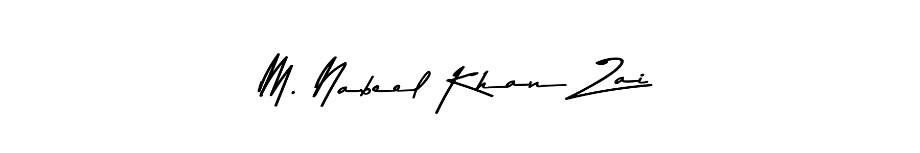 Make a beautiful signature design for name M. Nabeel Khan Zai. With this signature (Asem Kandis PERSONAL USE) style, you can create a handwritten signature for free. M. Nabeel Khan Zai signature style 9 images and pictures png