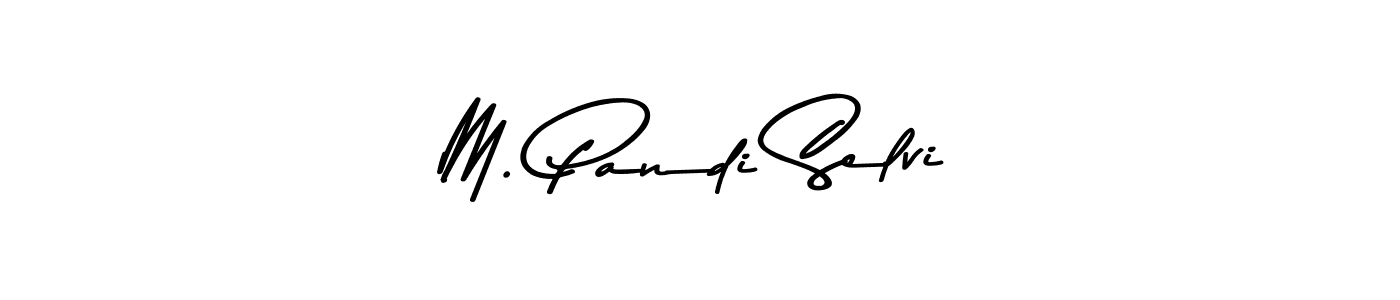 The best way (Asem Kandis PERSONAL USE) to make a short signature is to pick only two or three words in your name. The name M. Pandi Selvi include a total of six letters. For converting this name. M. Pandi Selvi signature style 9 images and pictures png