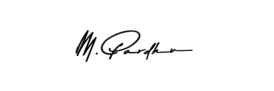 How to make M. Pardhu name signature. Use Asem Kandis PERSONAL USE style for creating short signs online. This is the latest handwritten sign. M. Pardhu signature style 9 images and pictures png