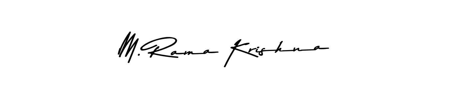 Create a beautiful signature design for name M. Rama Krishna. With this signature (Asem Kandis PERSONAL USE) fonts, you can make a handwritten signature for free. M. Rama Krishna signature style 9 images and pictures png