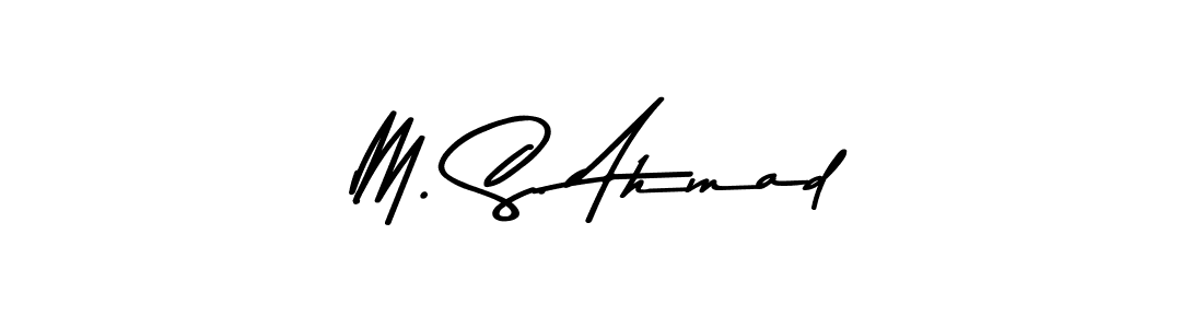The best way (Asem Kandis PERSONAL USE) to make a short signature is to pick only two or three words in your name. The name M. S. Ahmad include a total of six letters. For converting this name. M. S. Ahmad signature style 9 images and pictures png
