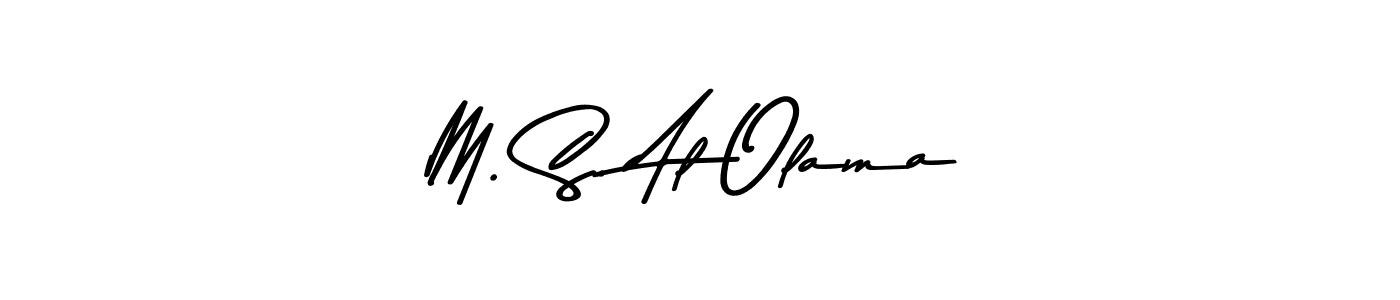 You should practise on your own different ways (Asem Kandis PERSONAL USE) to write your name (M. S. Al Olama) in signature. don't let someone else do it for you. M. S. Al Olama signature style 9 images and pictures png