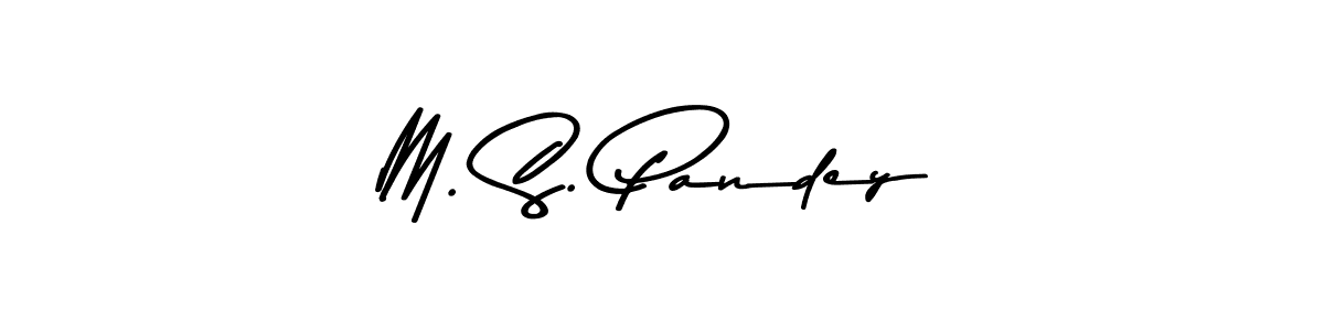 The best way (Asem Kandis PERSONAL USE) to make a short signature is to pick only two or three words in your name. The name M. S. Pandey include a total of six letters. For converting this name. M. S. Pandey signature style 9 images and pictures png