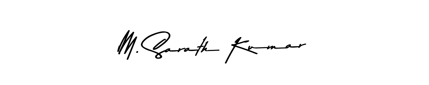 Also You can easily find your signature by using the search form. We will create M. Sarath Kumar name handwritten signature images for you free of cost using Asem Kandis PERSONAL USE sign style. M. Sarath Kumar signature style 9 images and pictures png