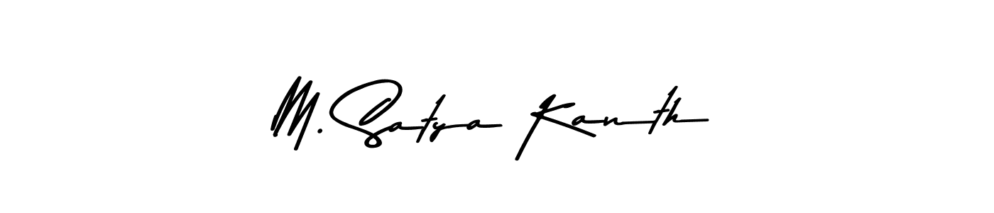 Use a signature maker to create a handwritten signature online. With this signature software, you can design (Asem Kandis PERSONAL USE) your own signature for name M. Satya Kanth. M. Satya Kanth signature style 9 images and pictures png