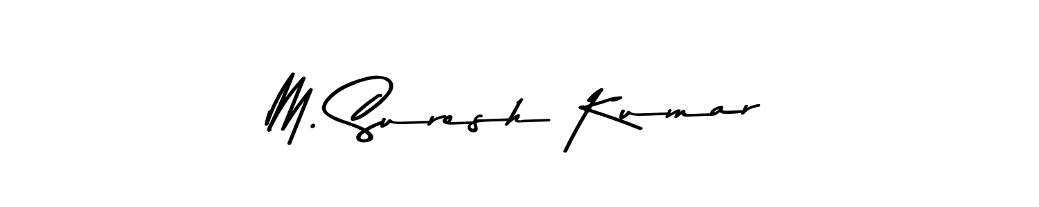 Asem Kandis PERSONAL USE is a professional signature style that is perfect for those who want to add a touch of class to their signature. It is also a great choice for those who want to make their signature more unique. Get M. Suresh Kumar name to fancy signature for free. M. Suresh Kumar signature style 9 images and pictures png