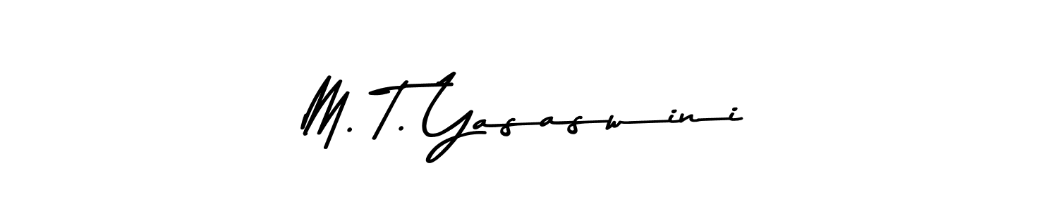 M. T. Yasaswini stylish signature style. Best Handwritten Sign (Asem Kandis PERSONAL USE) for my name. Handwritten Signature Collection Ideas for my name M. T. Yasaswini. M. T. Yasaswini signature style 9 images and pictures png