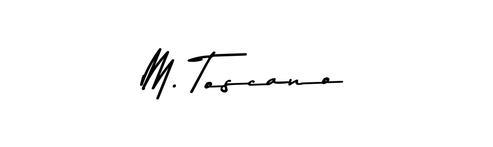 Design your own signature with our free online signature maker. With this signature software, you can create a handwritten (Asem Kandis PERSONAL USE) signature for name M. Toscano. M. Toscano signature style 9 images and pictures png
