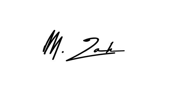Create a beautiful signature design for name M. Zah. With this signature (Asem Kandis PERSONAL USE) fonts, you can make a handwritten signature for free. M. Zah signature style 9 images and pictures png