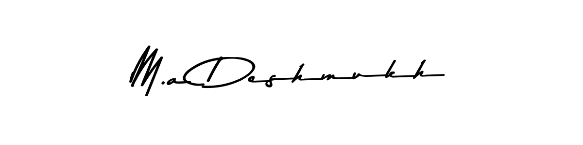 This is the best signature style for the M.a Deshmukh name. Also you like these signature font (Asem Kandis PERSONAL USE). Mix name signature. M.a Deshmukh signature style 9 images and pictures png