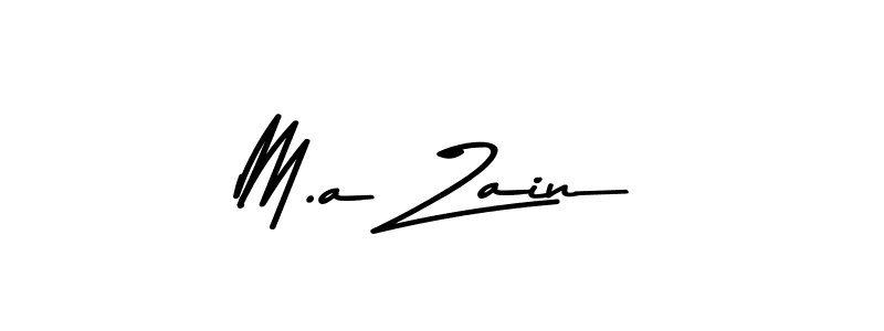 Make a beautiful signature design for name M.a Zain. With this signature (Asem Kandis PERSONAL USE) style, you can create a handwritten signature for free. M.a Zain signature style 9 images and pictures png