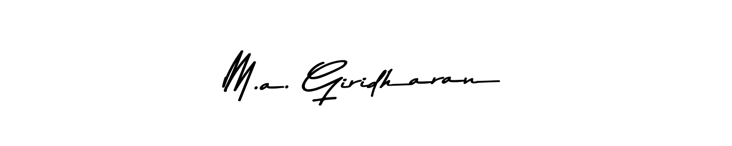 You can use this online signature creator to create a handwritten signature for the name M.a. Giridharan. This is the best online autograph maker. M.a. Giridharan signature style 9 images and pictures png