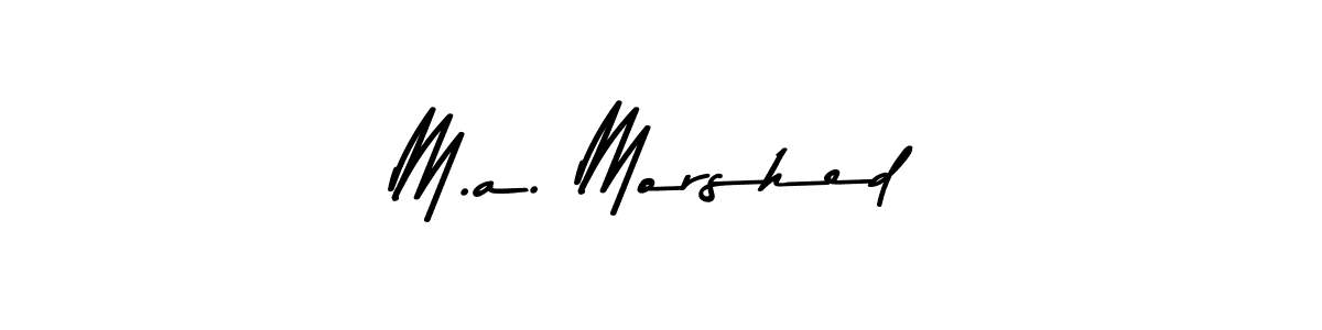 M.a. Morshed stylish signature style. Best Handwritten Sign (Asem Kandis PERSONAL USE) for my name. Handwritten Signature Collection Ideas for my name M.a. Morshed. M.a. Morshed signature style 9 images and pictures png