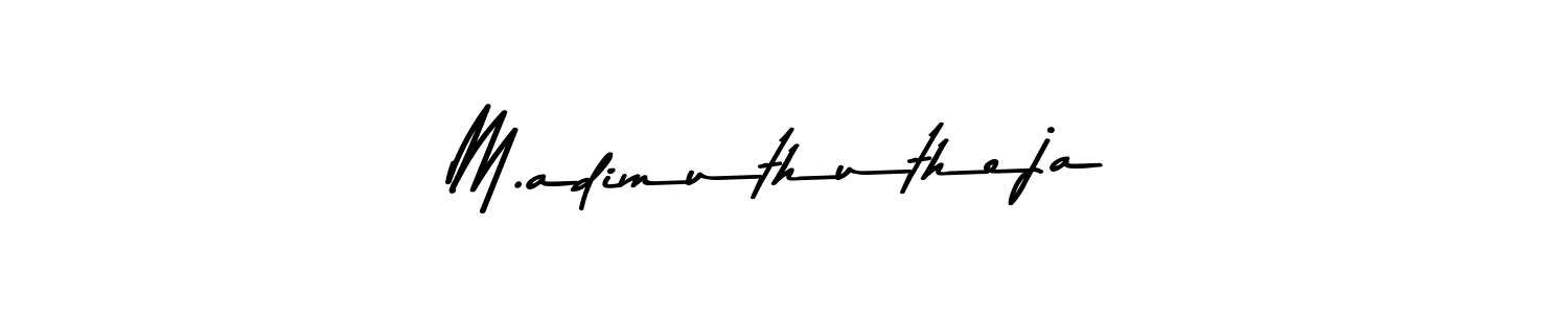 Use a signature maker to create a handwritten signature online. With this signature software, you can design (Asem Kandis PERSONAL USE) your own signature for name M.adimuthutheja. M.adimuthutheja signature style 9 images and pictures png