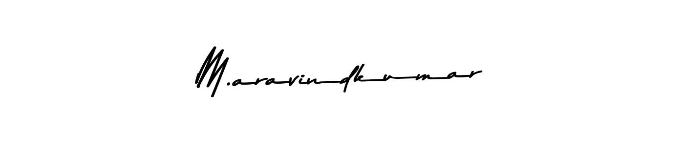 Use a signature maker to create a handwritten signature online. With this signature software, you can design (Asem Kandis PERSONAL USE) your own signature for name M.aravindkumar. M.aravindkumar signature style 9 images and pictures png