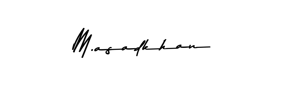 Make a beautiful signature design for name M.asadkhan. With this signature (Asem Kandis PERSONAL USE) style, you can create a handwritten signature for free. M.asadkhan signature style 9 images and pictures png