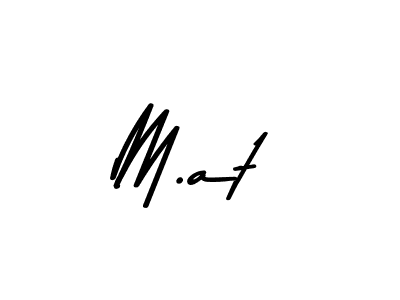 The best way (Asem Kandis PERSONAL USE) to make a short signature is to pick only two or three words in your name. The name M.at include a total of six letters. For converting this name. M.at signature style 9 images and pictures png