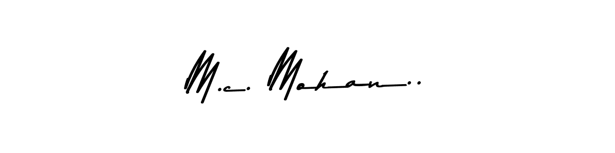 Similarly Asem Kandis PERSONAL USE is the best handwritten signature design. Signature creator online .You can use it as an online autograph creator for name M.c. Mohan... M.c. Mohan.. signature style 9 images and pictures png