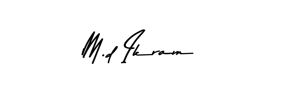 How to make M.d Ikram name signature. Use Asem Kandis PERSONAL USE style for creating short signs online. This is the latest handwritten sign. M.d Ikram signature style 9 images and pictures png