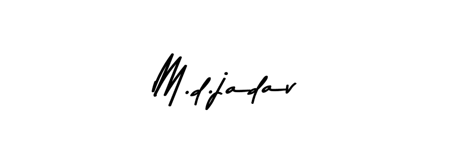 How to make M.d.jadav signature? Asem Kandis PERSONAL USE is a professional autograph style. Create handwritten signature for M.d.jadav name. M.d.jadav signature style 9 images and pictures png