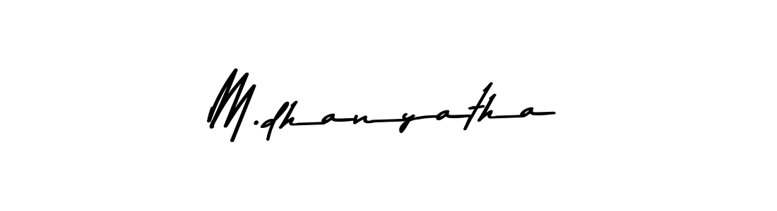 The best way (Asem Kandis PERSONAL USE) to make a short signature is to pick only two or three words in your name. The name M.dhanyatha include a total of six letters. For converting this name. M.dhanyatha signature style 9 images and pictures png