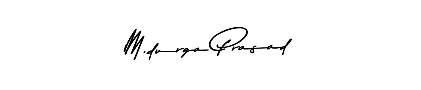 Design your own signature with our free online signature maker. With this signature software, you can create a handwritten (Asem Kandis PERSONAL USE) signature for name M.durga Prasad. M.durga Prasad signature style 9 images and pictures png